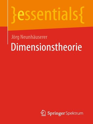 cover image of Dimensionstheorie